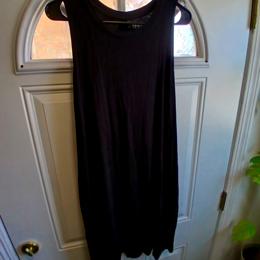 Time&Tru Cool Stretch Tank Top Dress With Pockets Size LG